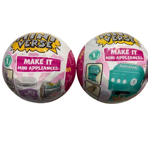 Lot of 2 MGA's Miniverse Make It Mini Appliances Mini, Boba & Espresso Machine - Picture 1 of 5